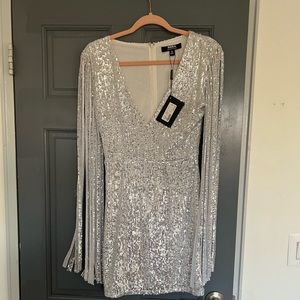 Silver Sequin Dress
